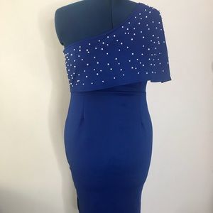 Faux Pearl Embellished Dress